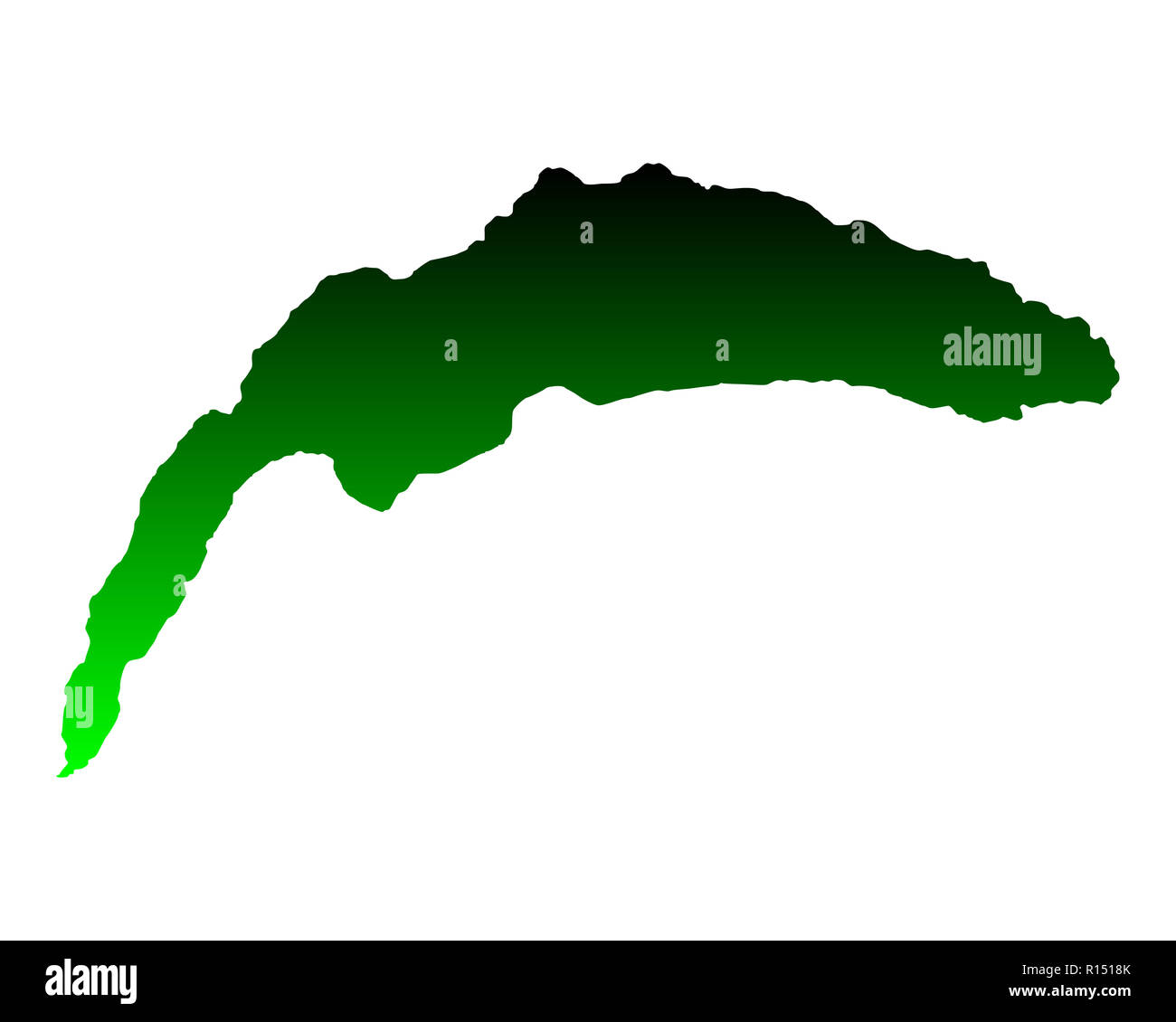 Karte des Genfer Sees Stockfoto