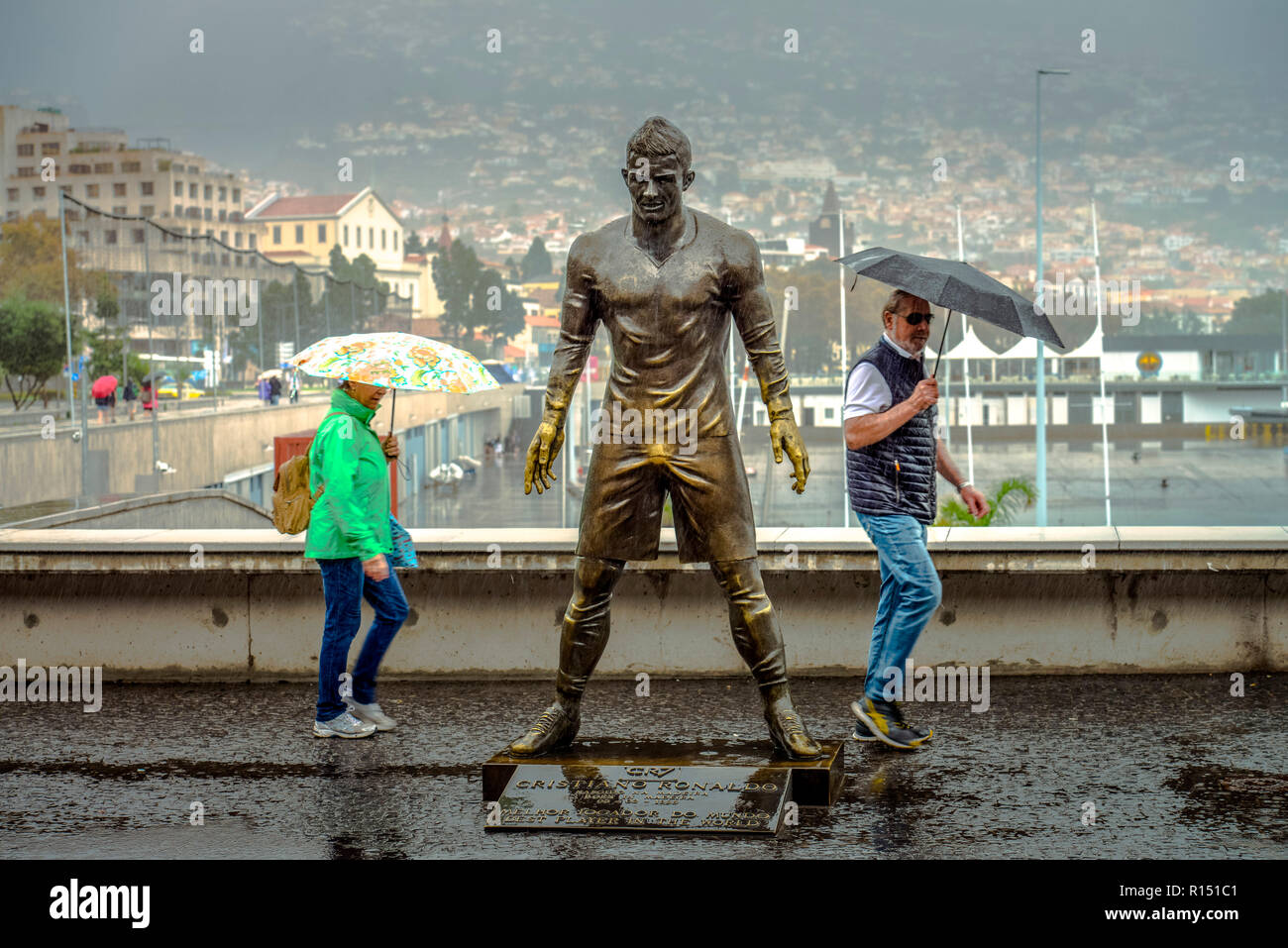 Statue, Museum CR 7, Av. Sa Carneiro, Funchal, Madeira, Portugal Stockfoto