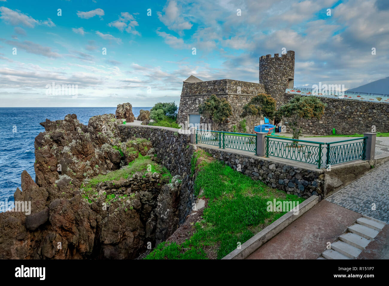 Fort Sao Joao Baptista, Porto Moniz, Madeira, Portugal Stockfoto