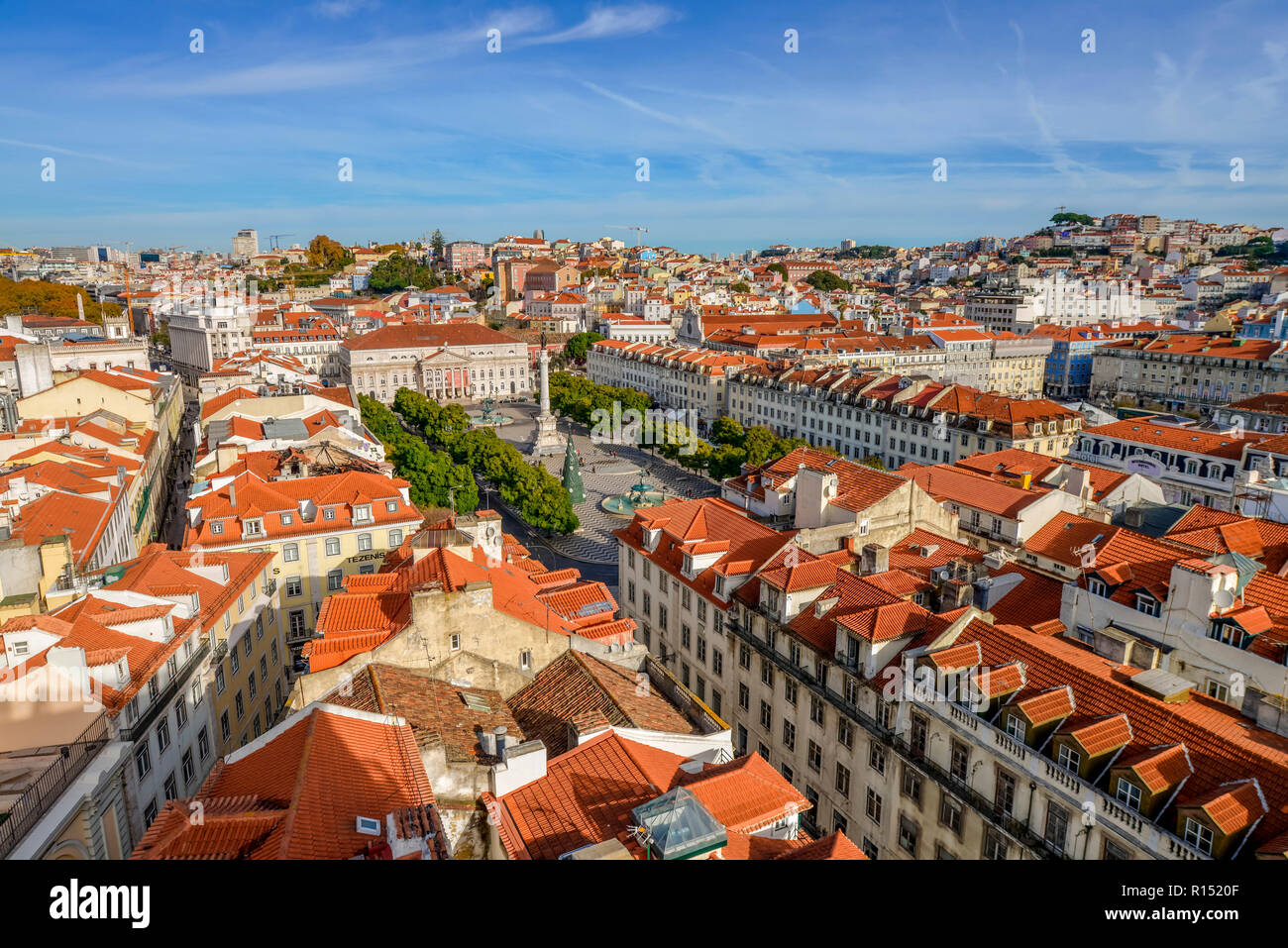 Rossio-Platz, Altstadt, Lissabon, Portugal Stockfoto