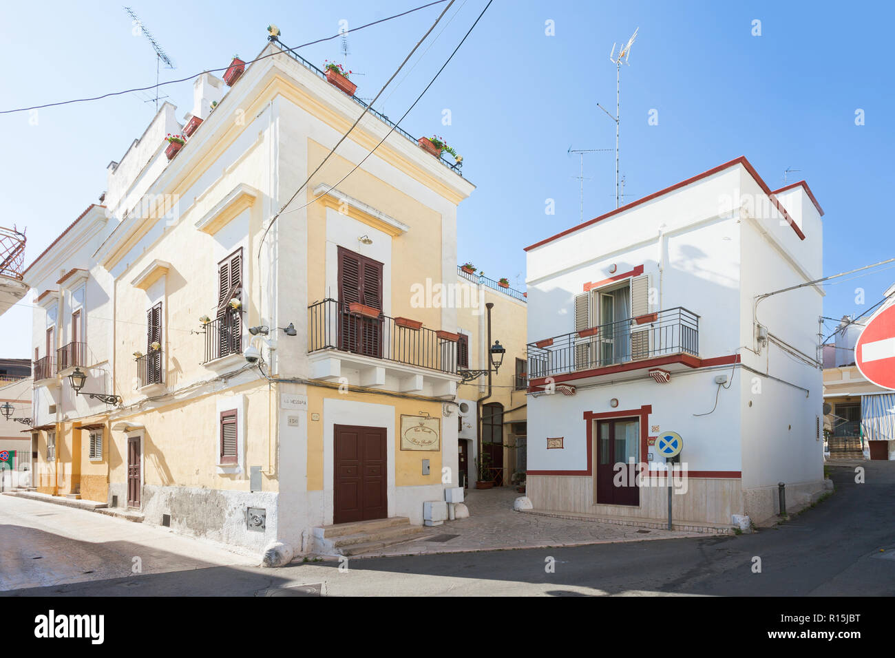 Massafra, Apulien, Italien - 31. MAI 2017 - ein traditionelles Gebäude, in den Straßen von Massafra Stockfoto