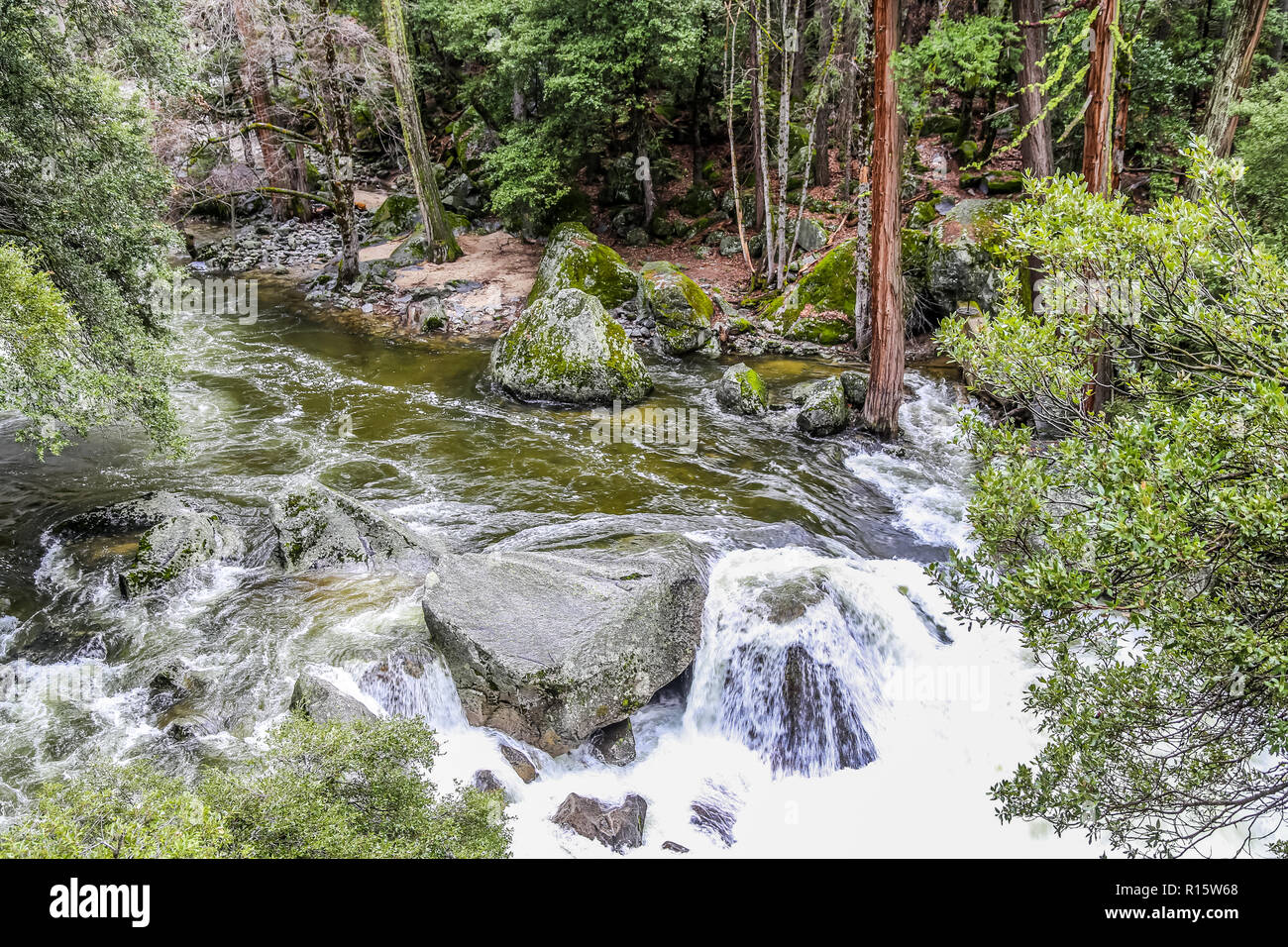 Fluss im Yosemite National Park Stockfoto