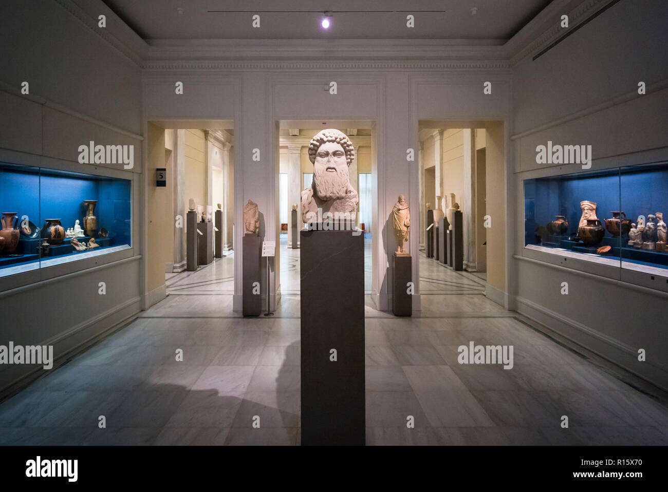 Athen. Griechenland. Innenraum des Benaki Museum der griechischen Kultur, 1 Koumbari Straße. Stockfoto