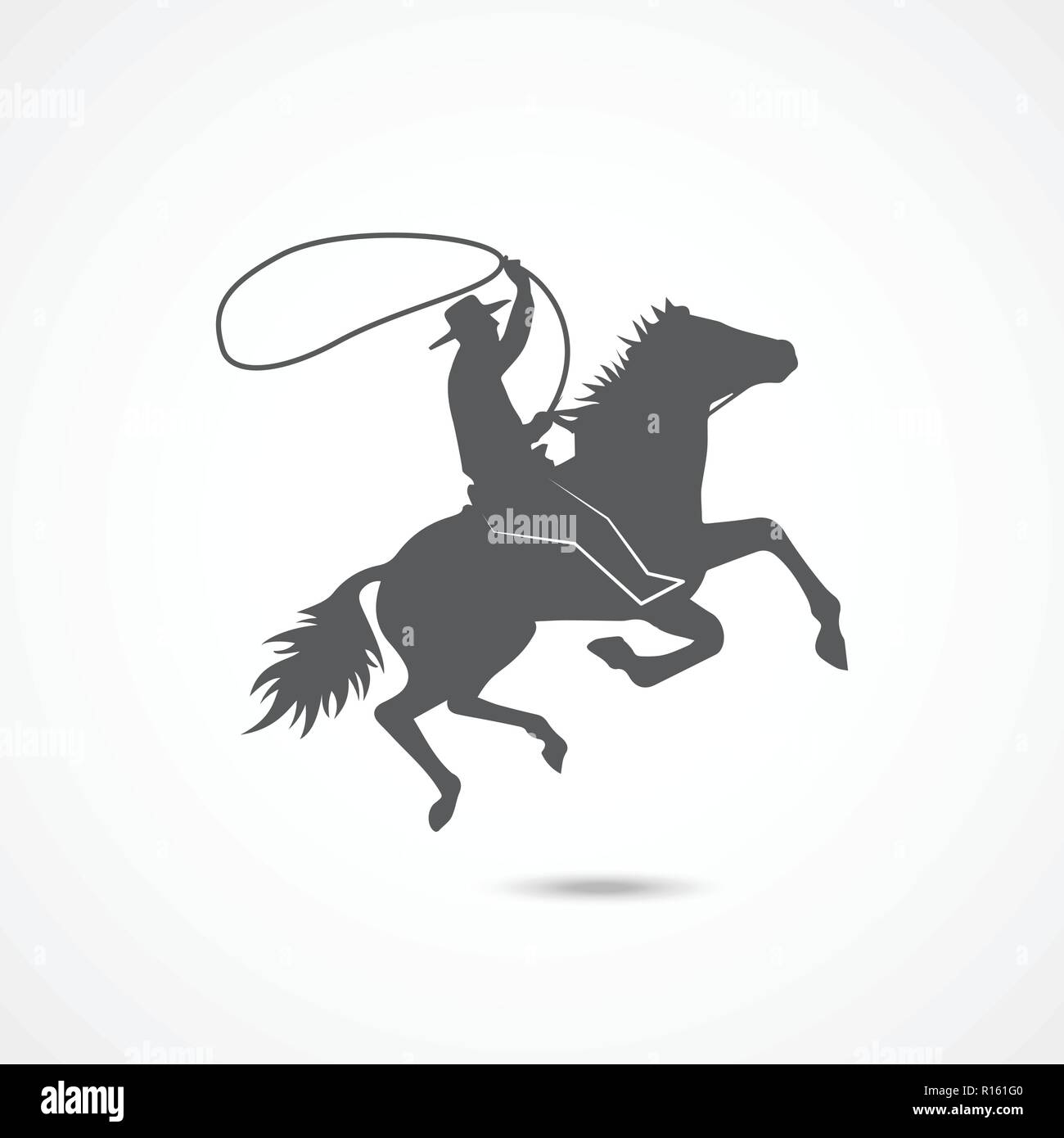 Cowboy Flachbild-Symbol Stock Vektor
