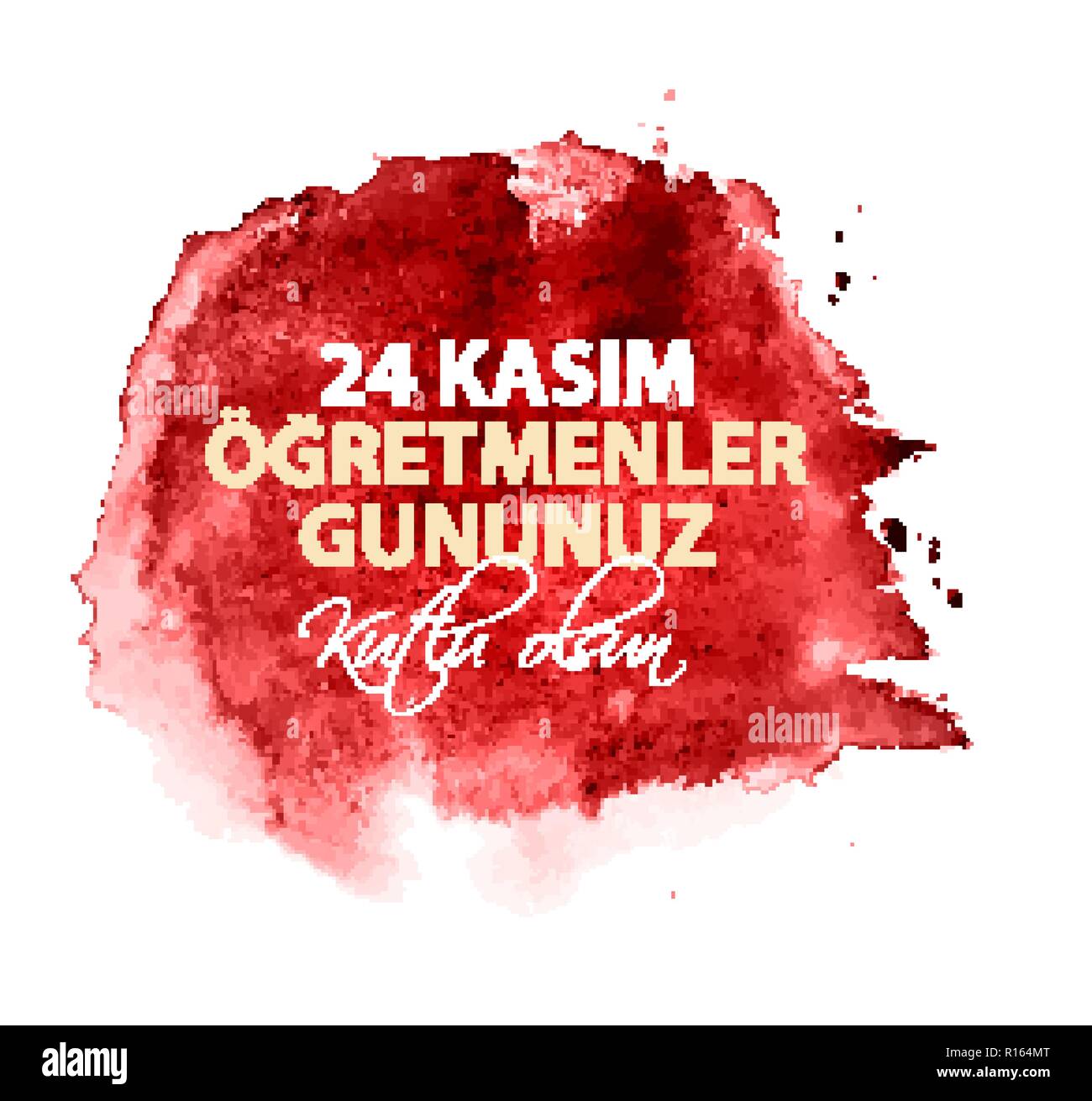 November 24 türkische Lehrer Tag, Türkisch 24. November glückliche Lehrer Tag. 24 Kasim Ogretmenler Gununuz Kutlu Olsun Stock Vektor