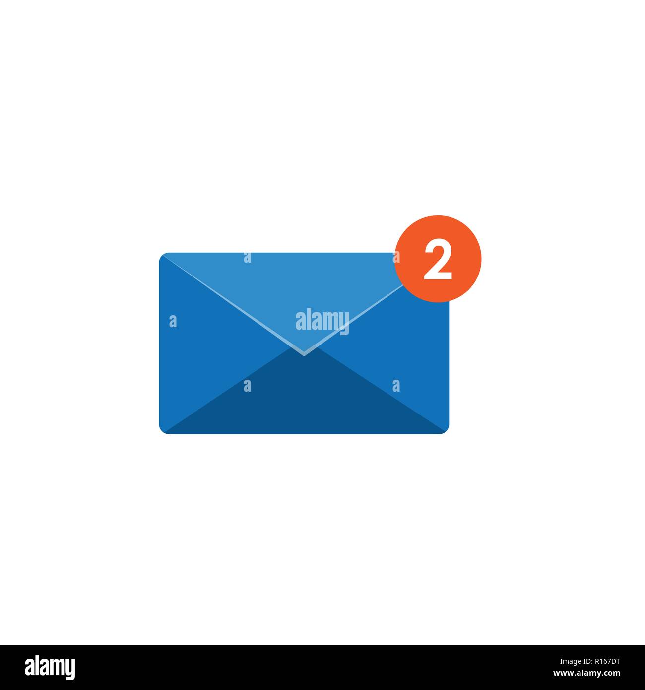 Neu eingehende Nachricht, Nachricht unterzeichnen. Brief, e-Mail. Vector Illustration. Stock Vektor