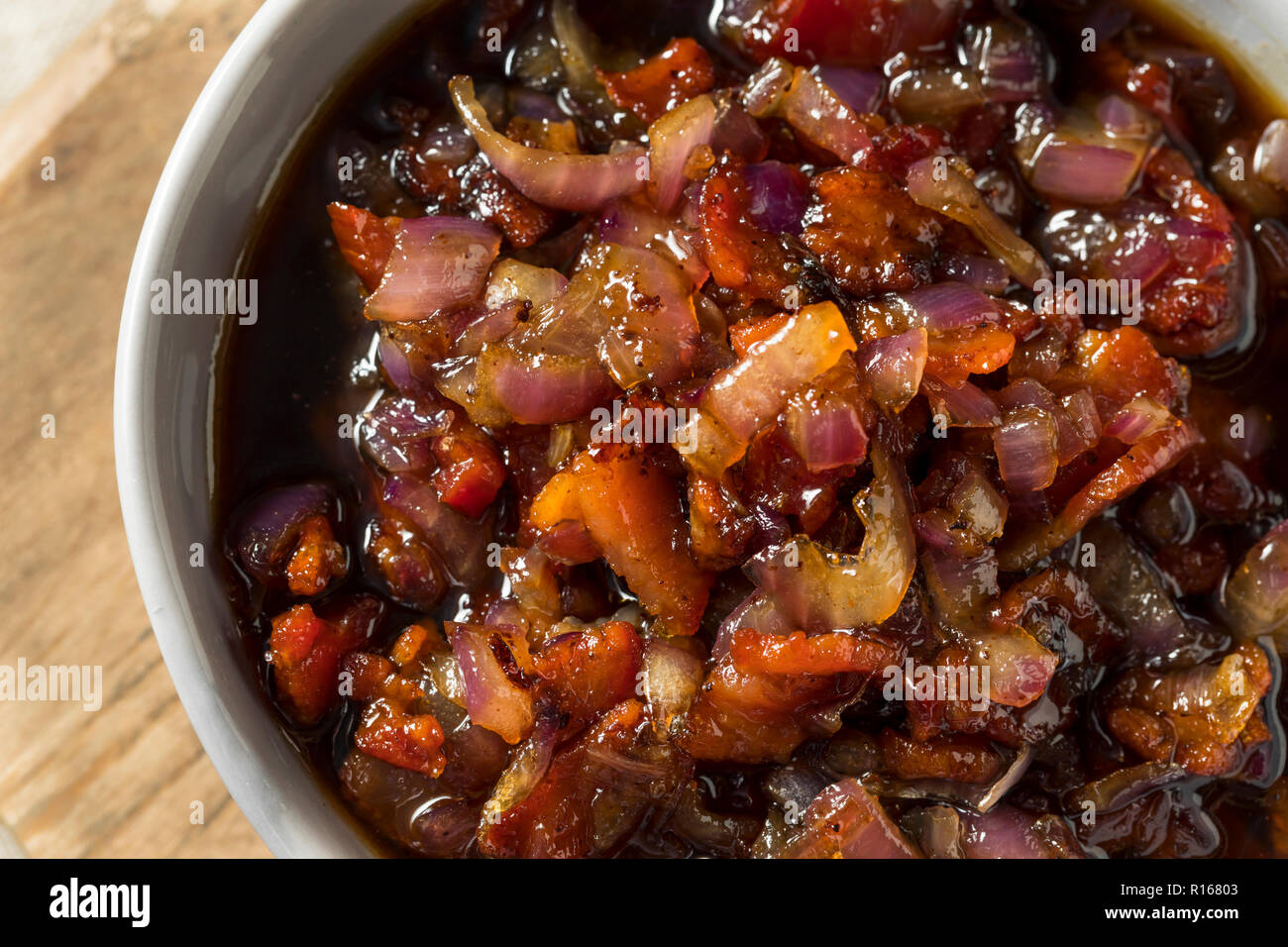 Hausgemachten süßen Maple Speck Marmelade bereit zu Essen Stockfoto