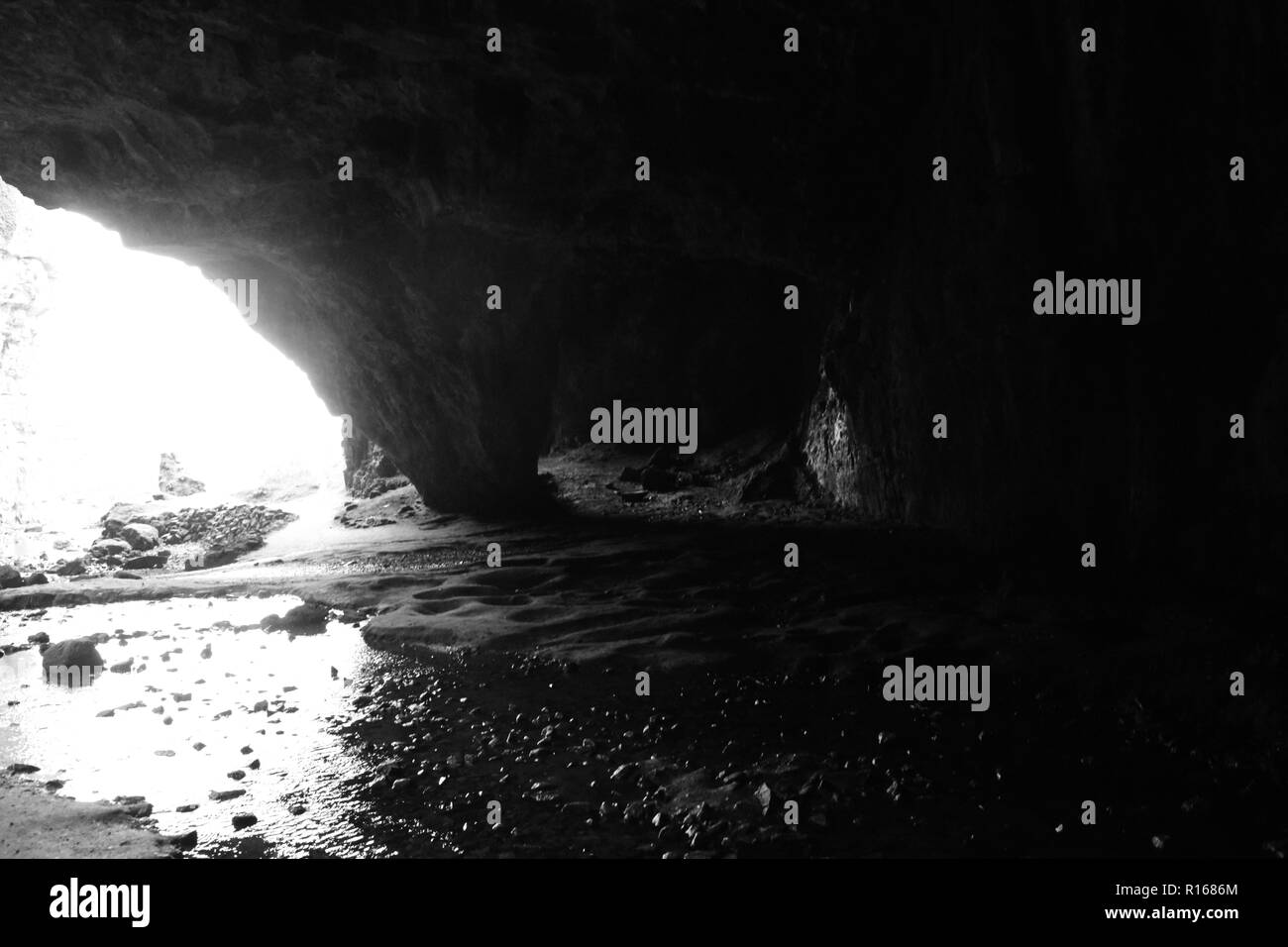 Höhlen Smoo Höhle durness Schottland Strände Stockfoto