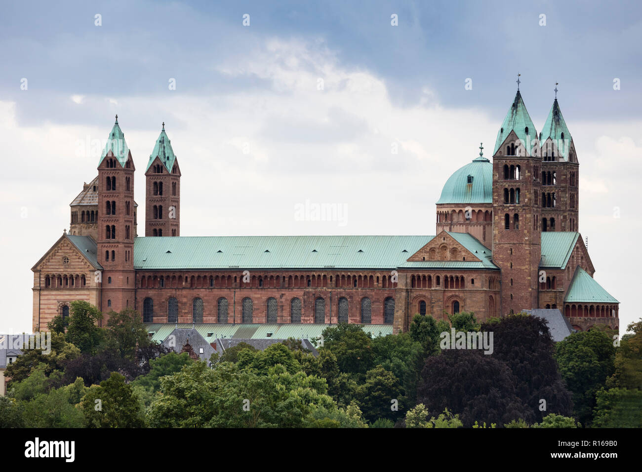 Dom St. Maria und St. Stephan, Kaiserdom, Romanik, UNESCO-Weltkulturerbe, Speyer, Rheinland-Pfalz Stockfoto