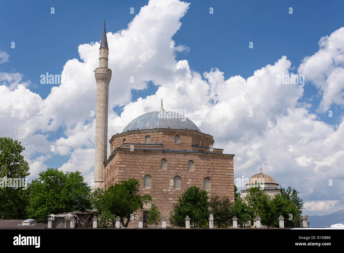 Mustafa Pascha Moschee, der alte Basar, Skopje, Skopje Region, Republik Nördlich Mazedonien Stockfoto