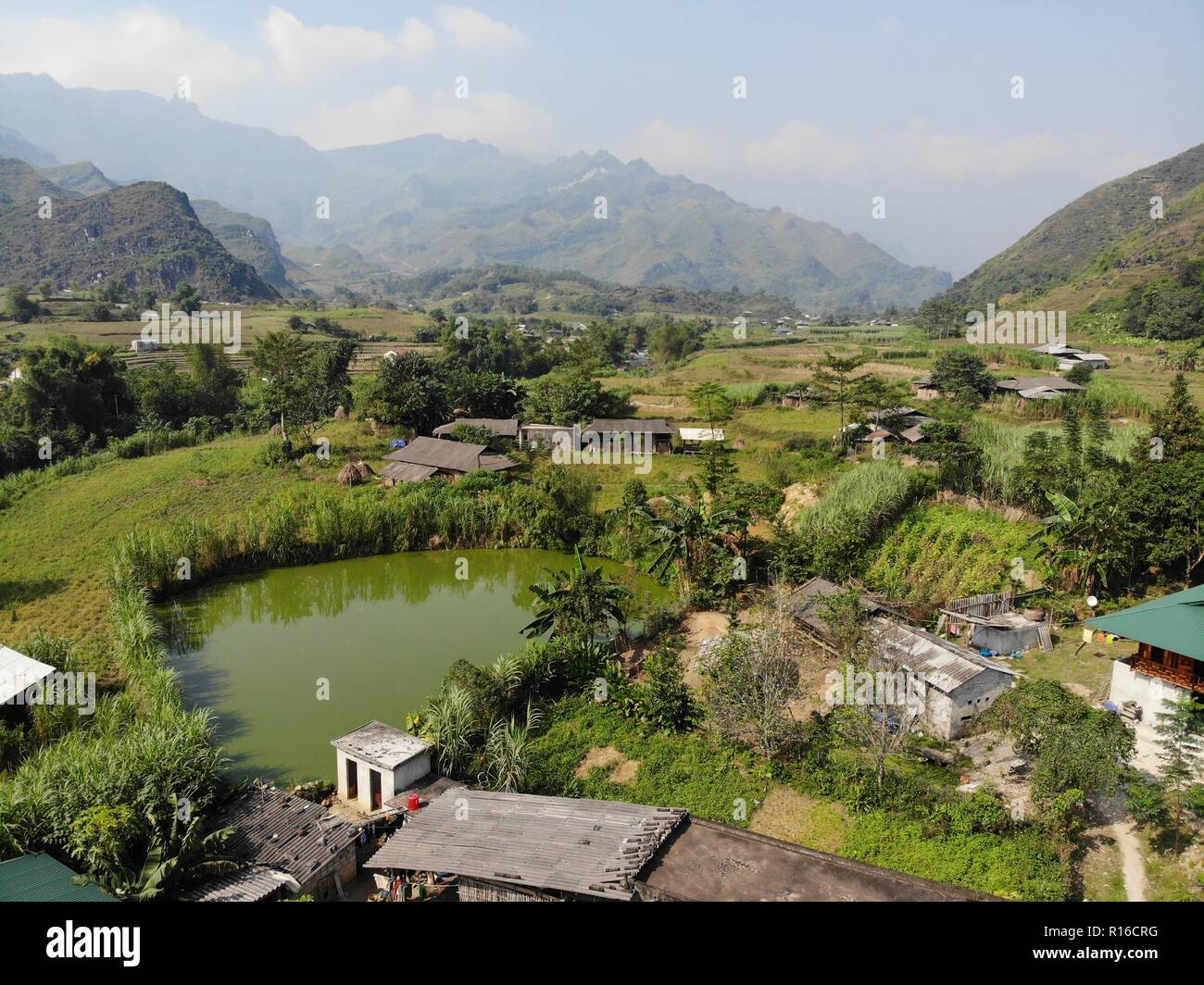 Angesichts der Natur in Du Già Dorf in der Provinz Ha Giang Vietnam Stockfoto