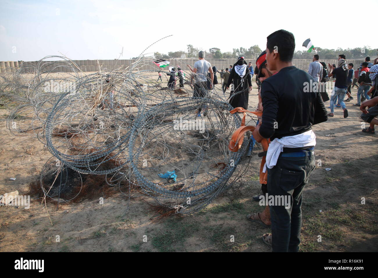 Gaza, Gaza, Palästina. 9 Nov, 2018. Auseinandersetzungen zwischen