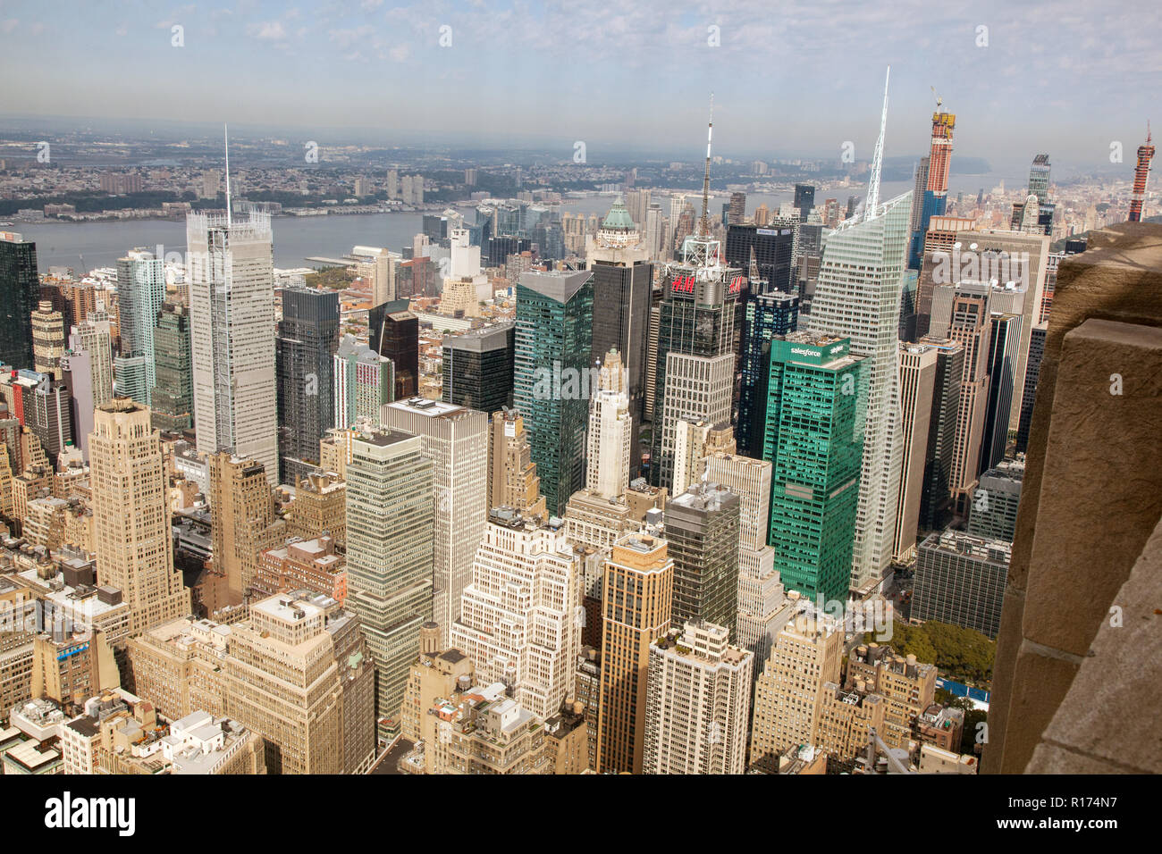 Blick vom Empire State Building, Manhattan, New York City, Vereinigte Staaten von Amerika. Stockfoto