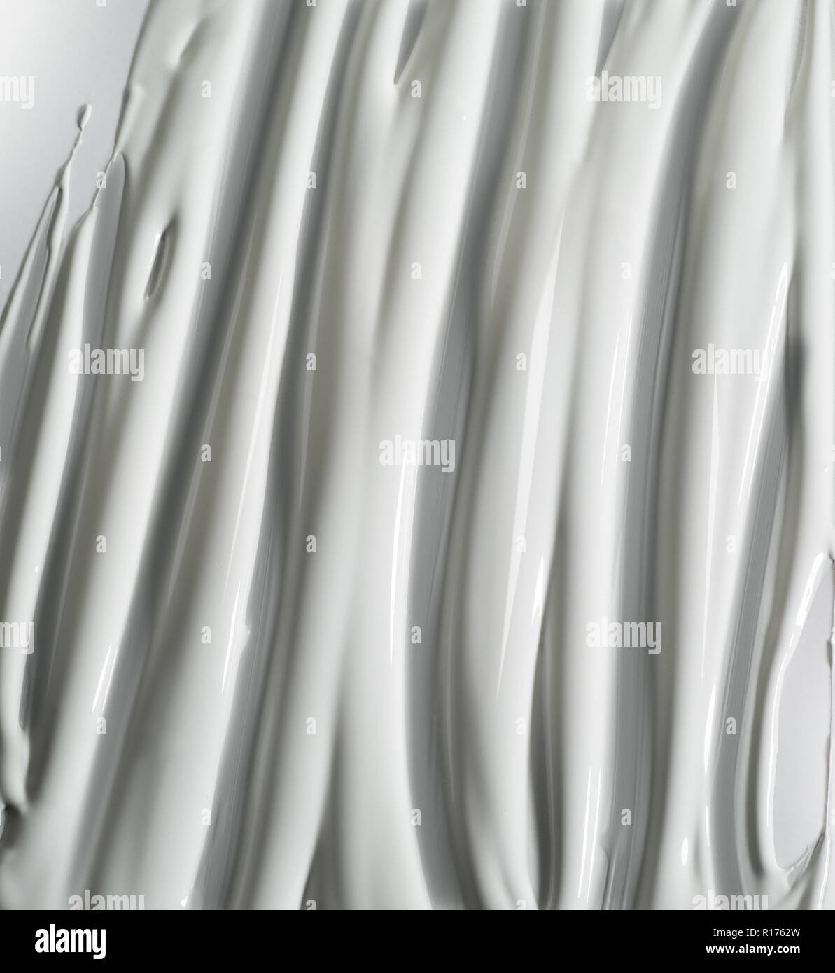 Cremeweiß feuchtigkeitsspendende Creme für den Körper, full frame Stockfoto