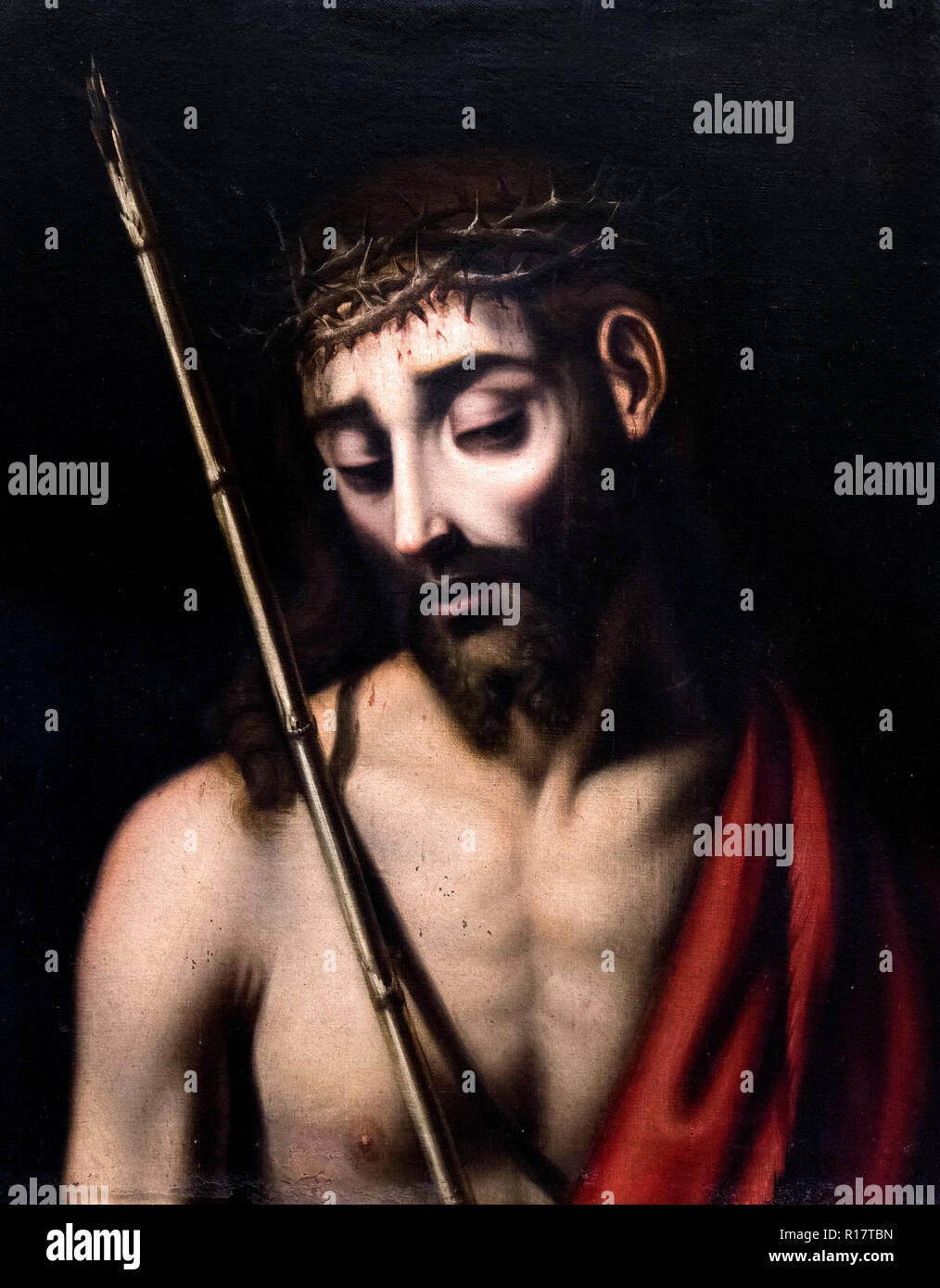 Ecce Homo von Luis de Morales (1512-1586), Öl auf Leinwand, Ende des 16. Jahrhunderts Stockfoto