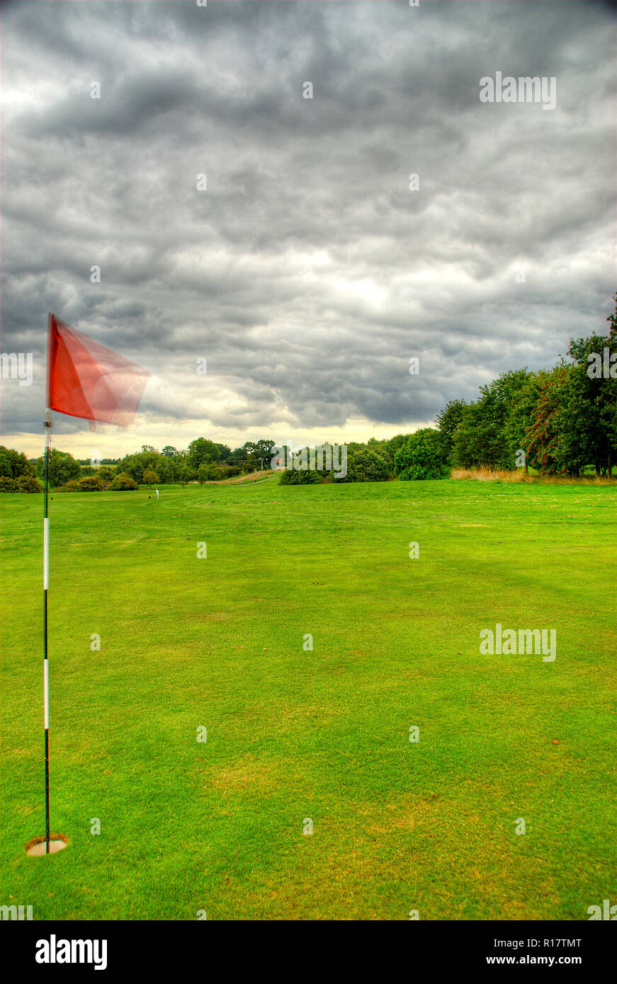 Golfplatz in North Yorkshire, Großbritannien Stockfoto