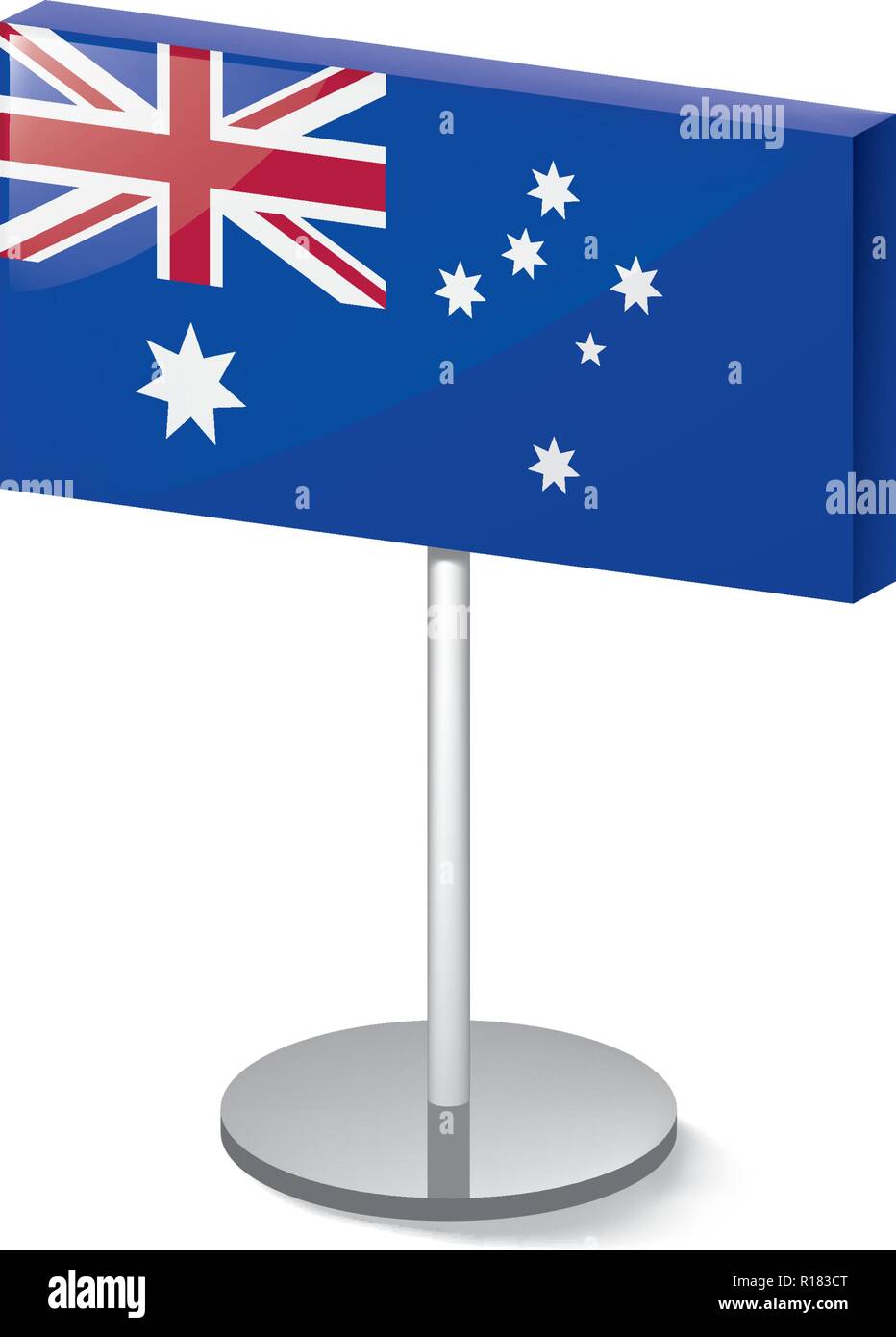 Australien Flagge, Vektor, Abbildung auf einem weißen Hintergrund. Stock Vektor