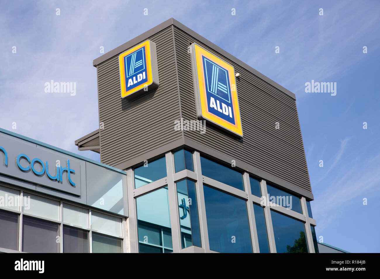 Aldi Supermarkt in Mona Vale Northern Beaches von Sydney, Australien Stockfoto