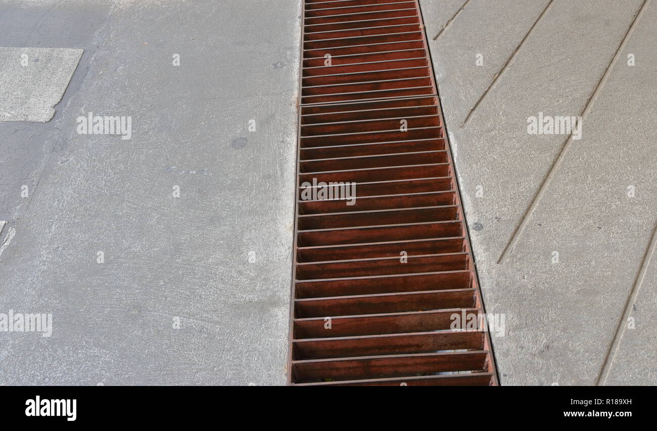 Nahaufnahme des rainspout eines Gebäudes Stockfoto