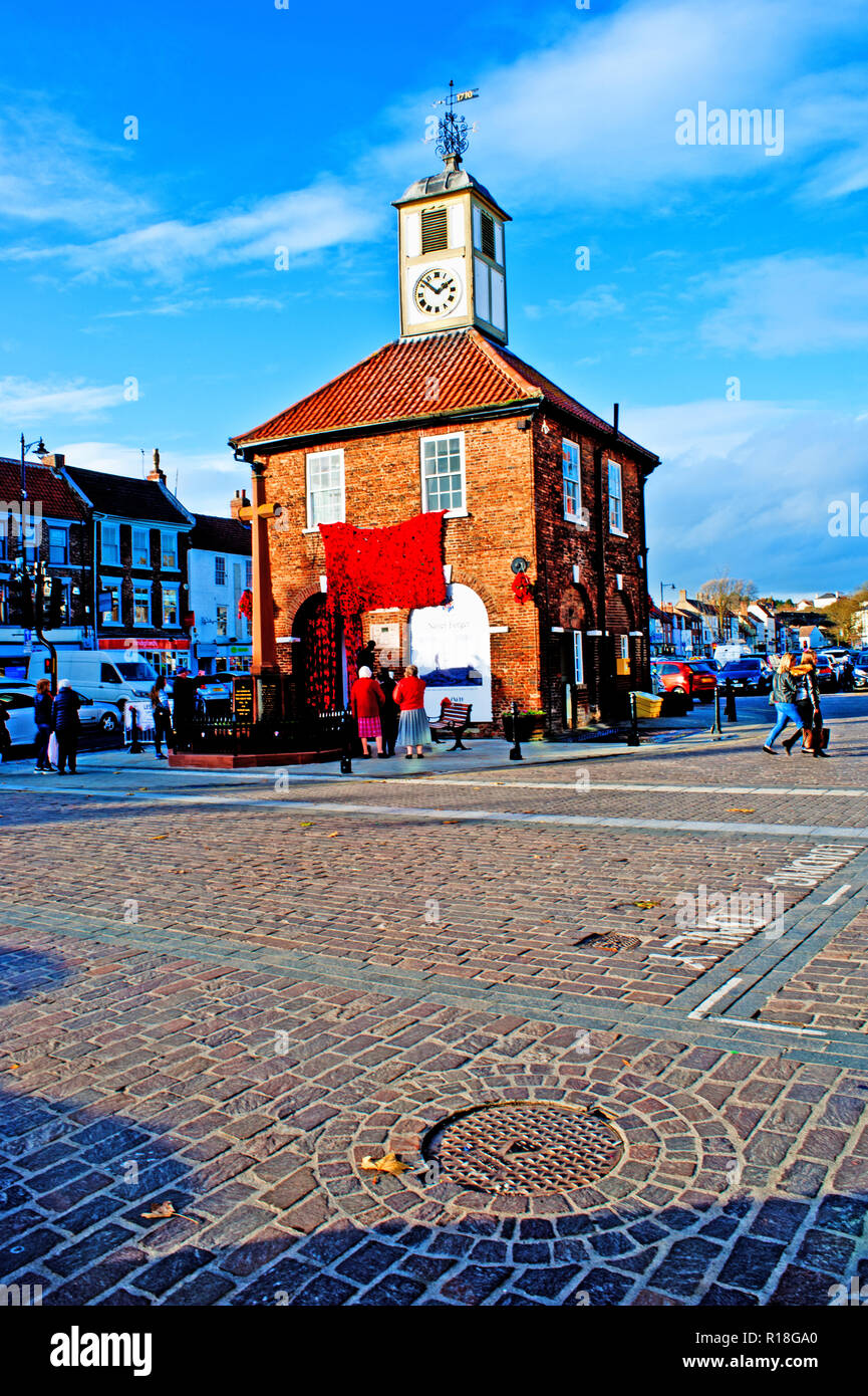 Tag der Erinnerung und Mohn, Yarm on Tees, England Stockfoto