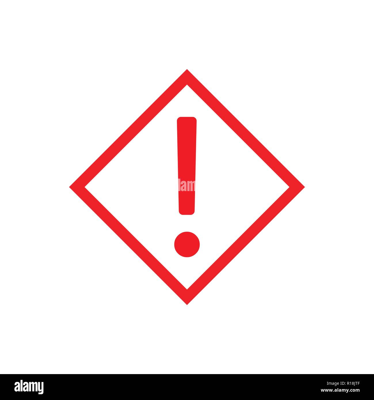 Achtung Schild mit Ausrufezeichen Symbol. Vector Illustration. Warnsymbol  angezeigt Stock-Vektorgrafik - Alamy