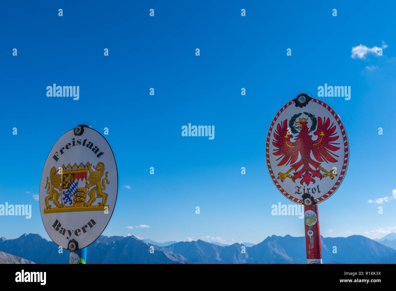 Passamani Panoramaweg oder Passamani Wanderweg, Karwendelbahn, Mittenwald, Karwendelgebirge oder Karwendelgebirge, den Alpen, Bayern, Deutschland Stockfoto