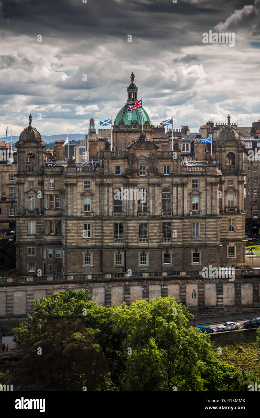 Royal Bank of Scotland (RBS) Gebäude in der Altstadt von Edinburgh, heute ein Museum. Schottland. Stockfoto