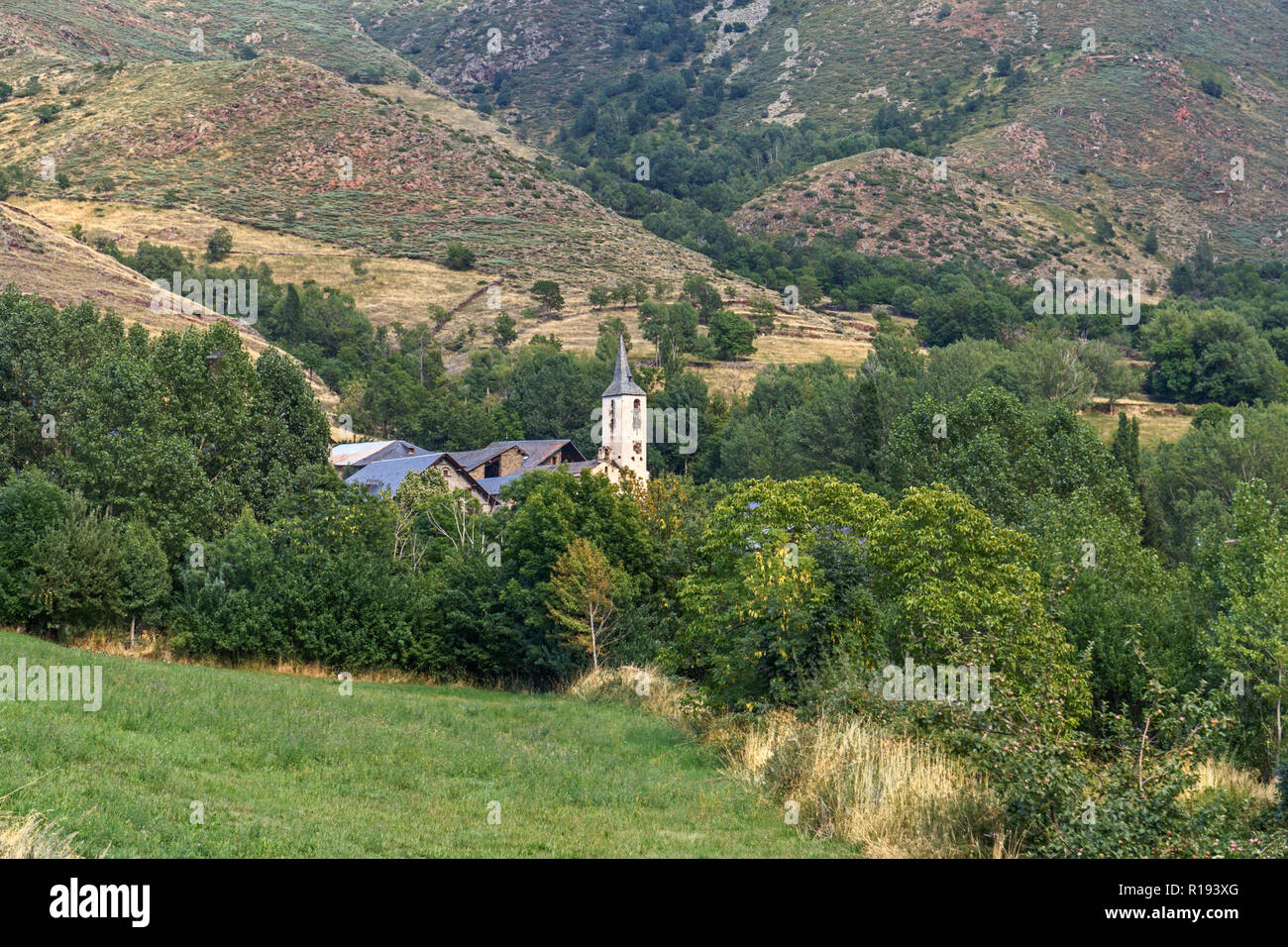 Gavas, einem kleinen Dorf in den katalanischen Pyrenäen Stockfoto