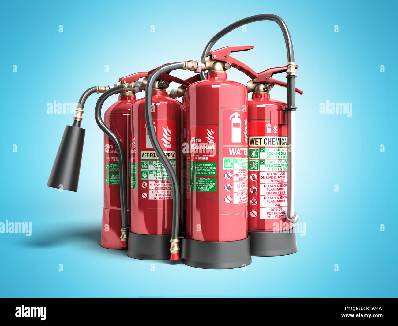 Fire Extinguisher Types Stockfotos und -bilder Kaufen - Alamy
