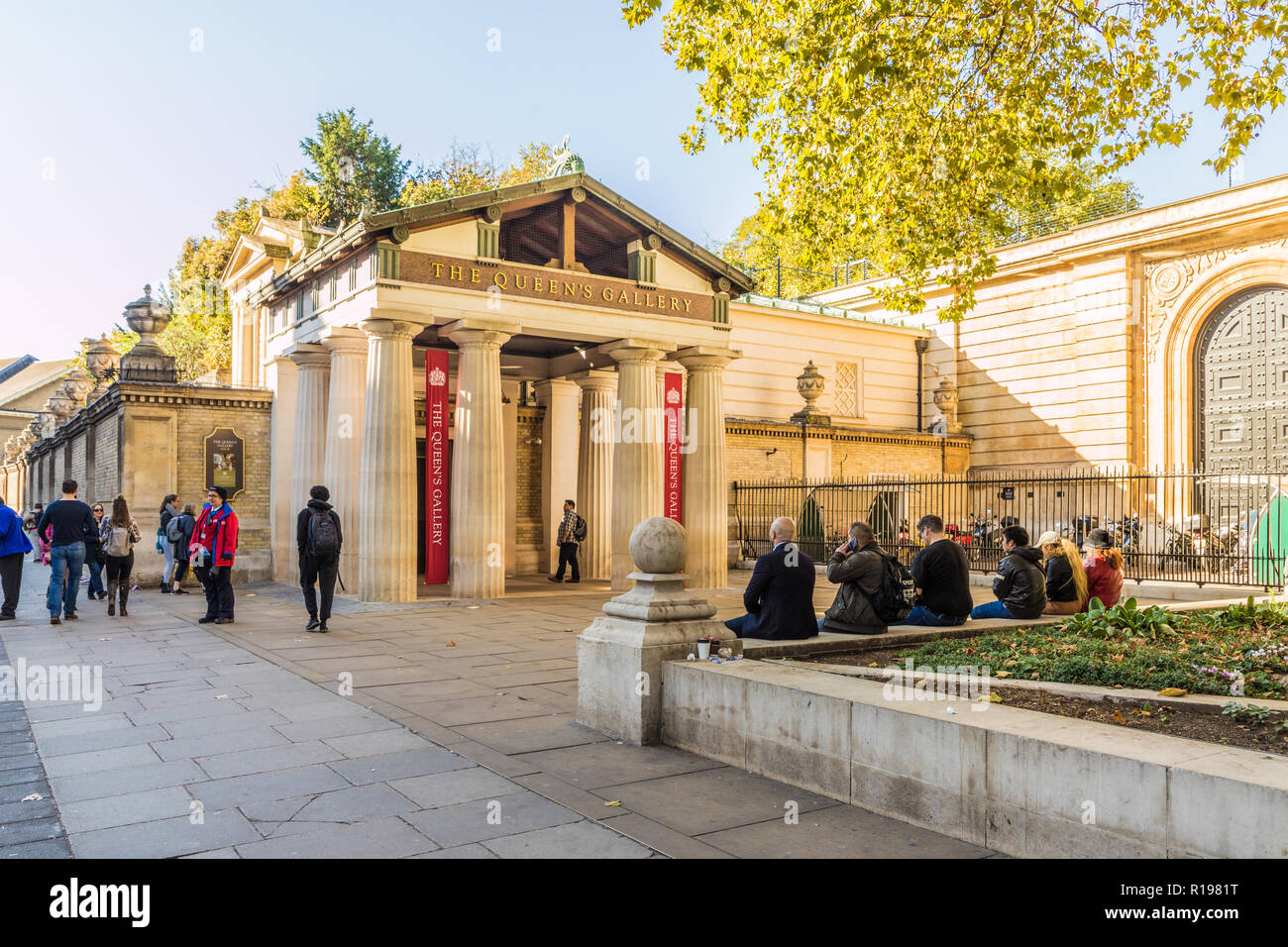 London. November 2018. Ein Blick auf die Queens Gallery in London. Stockfoto