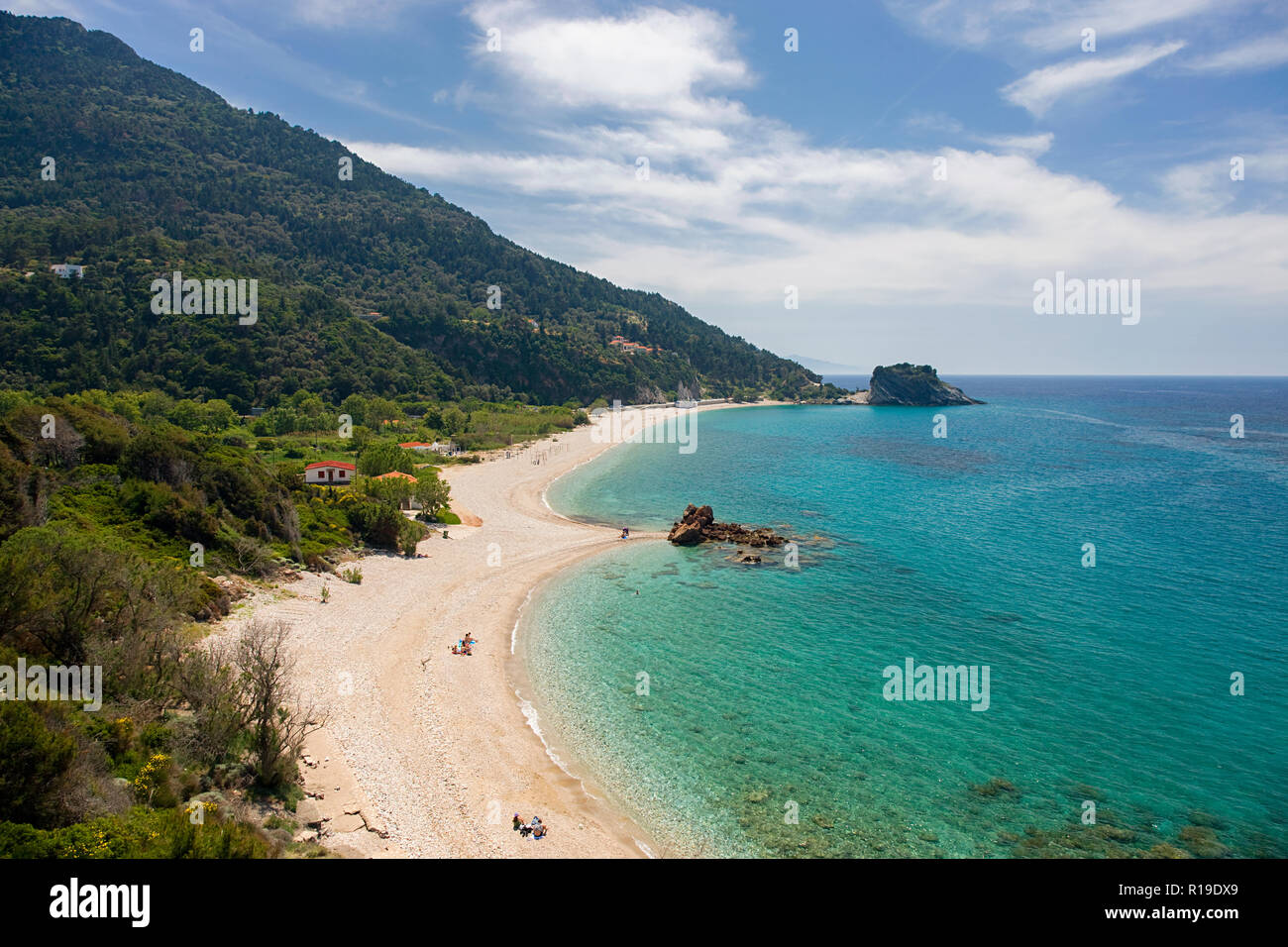 Potami Strand, auf der Insel Samos, Ägäis, Griechenland. Stockfoto