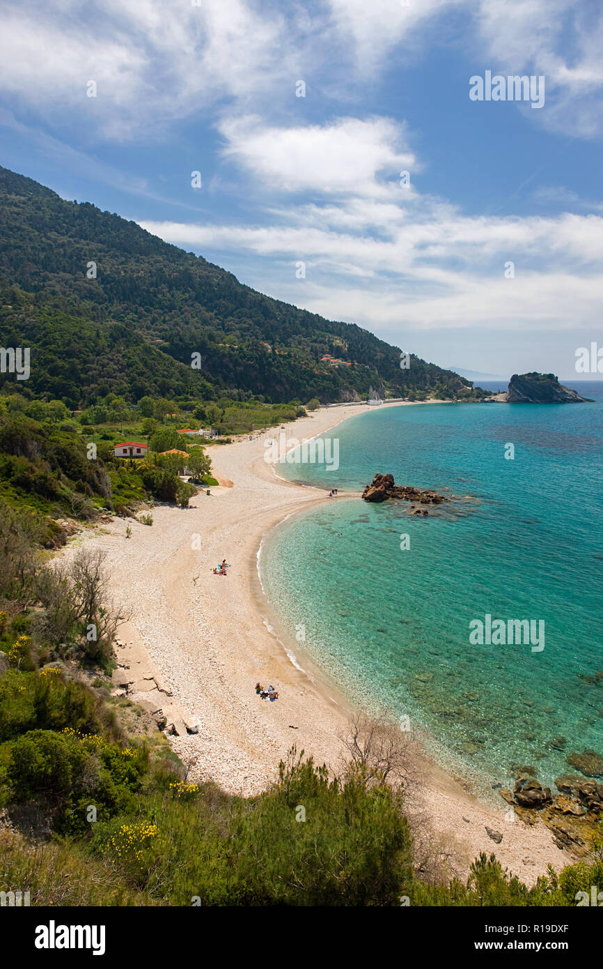 Potami Strand, auf der Insel Samos, Ägäis, Griechenland. Stockfoto