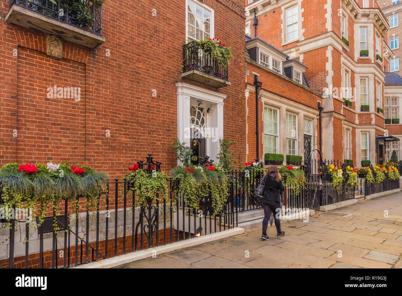 Eine typische Ansicht in Mayfair Stockfoto