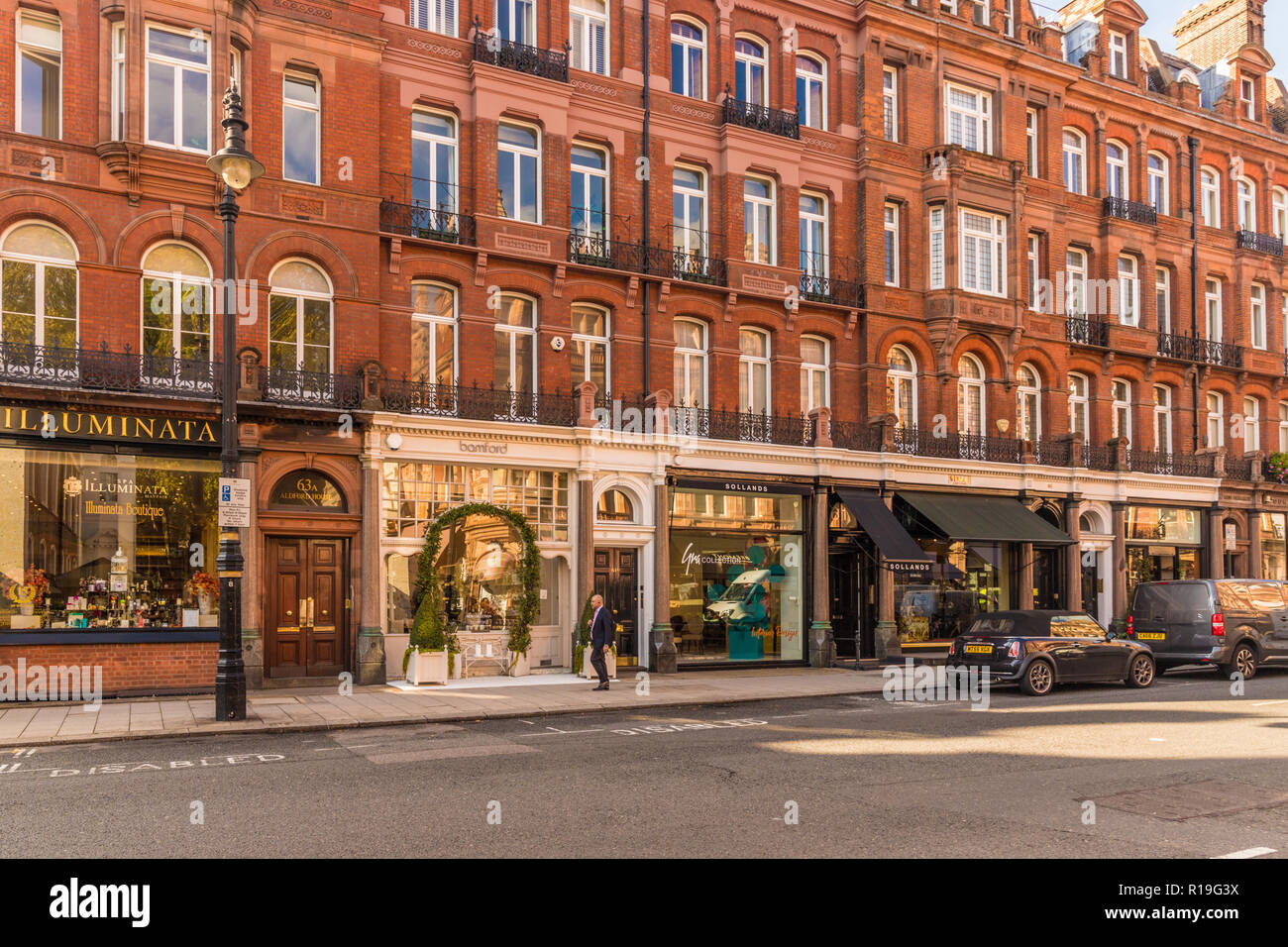 Eine typische Ansicht in Mayfair Stockfoto