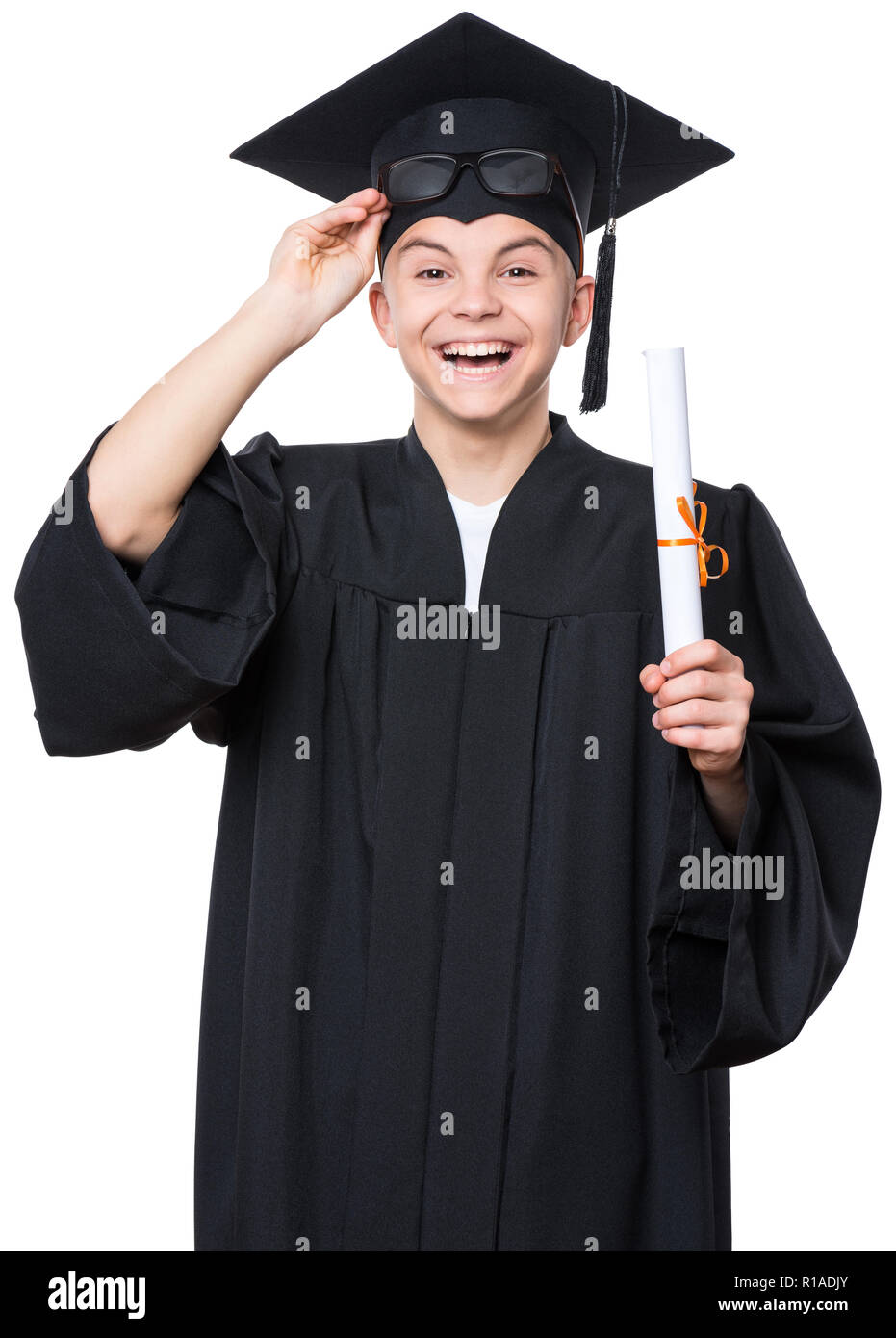 Graduate teenboy Studenten Stockfoto