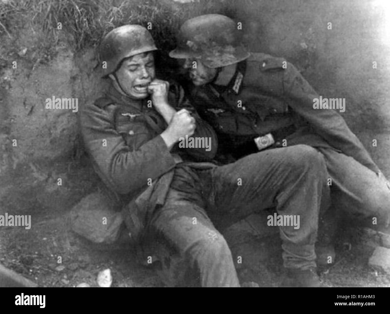 WW1: Shell schockiert Deutscher Soldat. Details unbekannt. Stockfoto