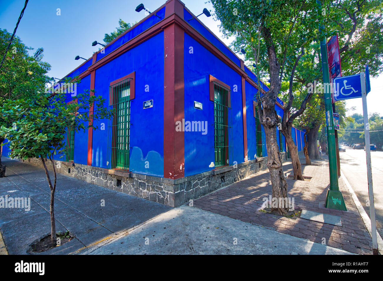 Coyoacan, Mexiko - 20 April 2018: Frida Kahlo Museum Stockfoto