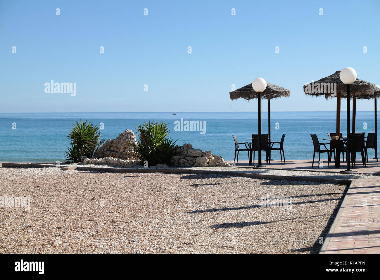 Meerblick in der Sonne Stockfoto