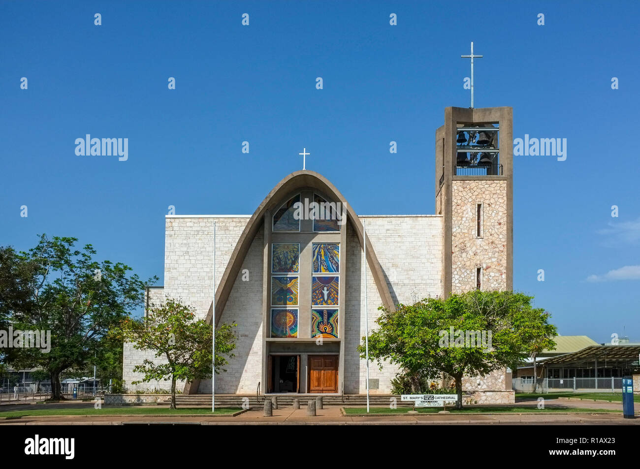 Die St. Maria, Stern des Meeres die Kathedrale ist der Ort, an dem die meisten katholischen Gottesdienst in Darwin, Northern Territory, Australien. Stockfoto