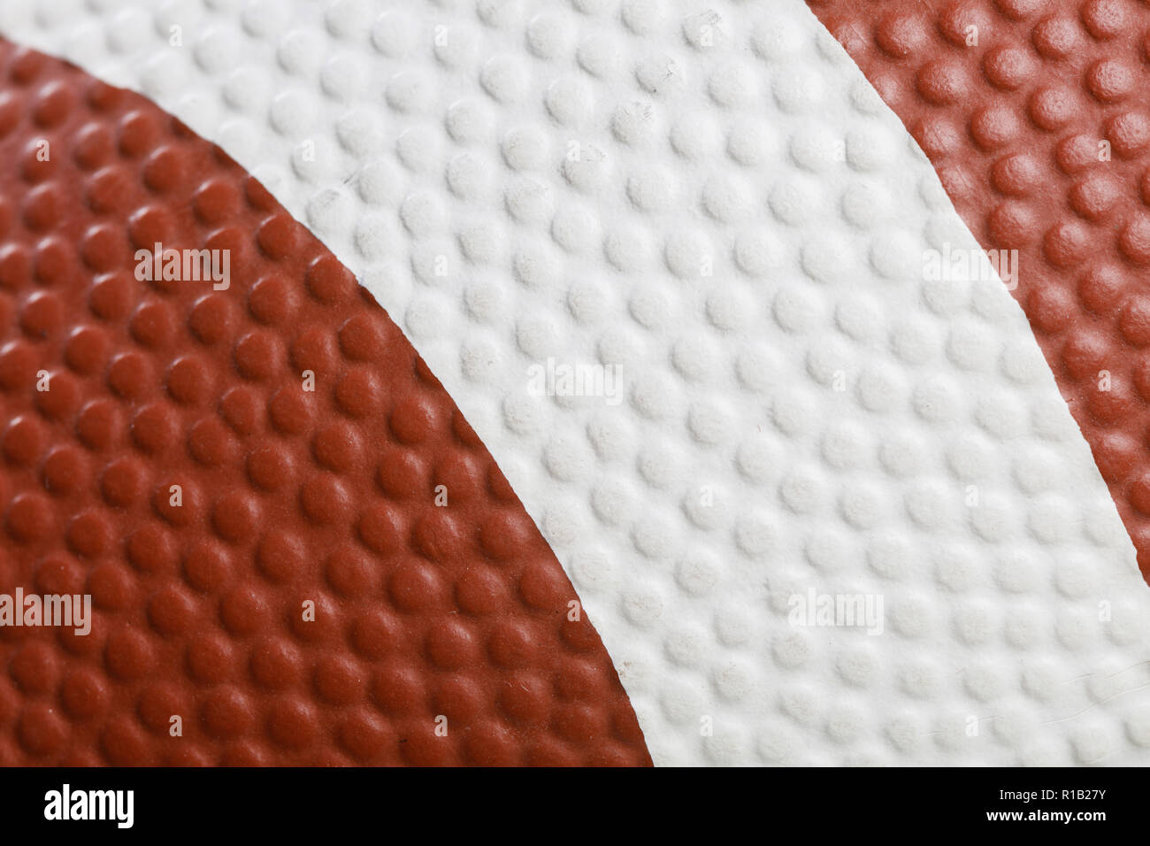 American Football Textur für Hintergrund, aus der Nähe. Stockfoto