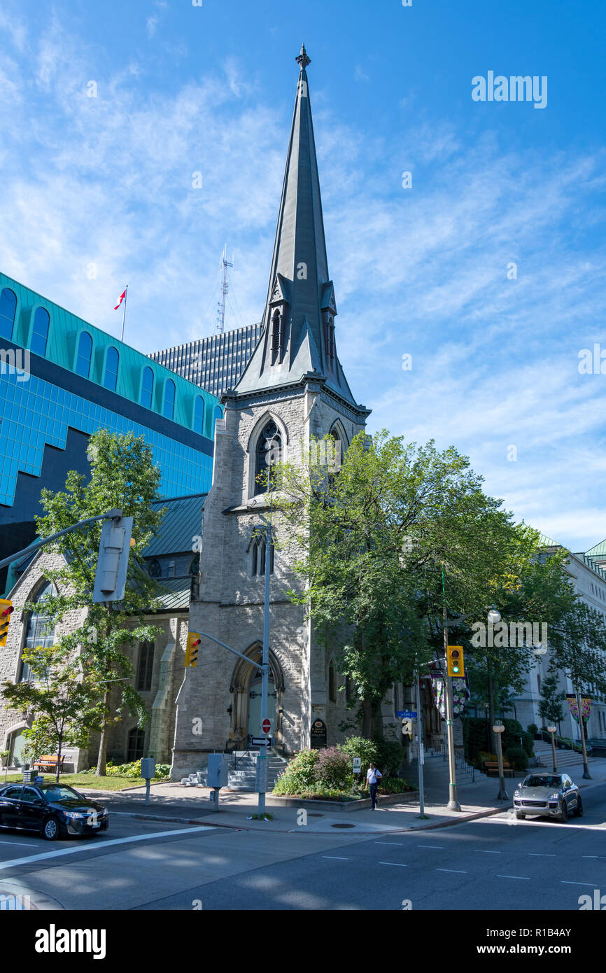 Saint Andrews Kirche, Wellington Street, Ottawa, Kanada Stockfoto