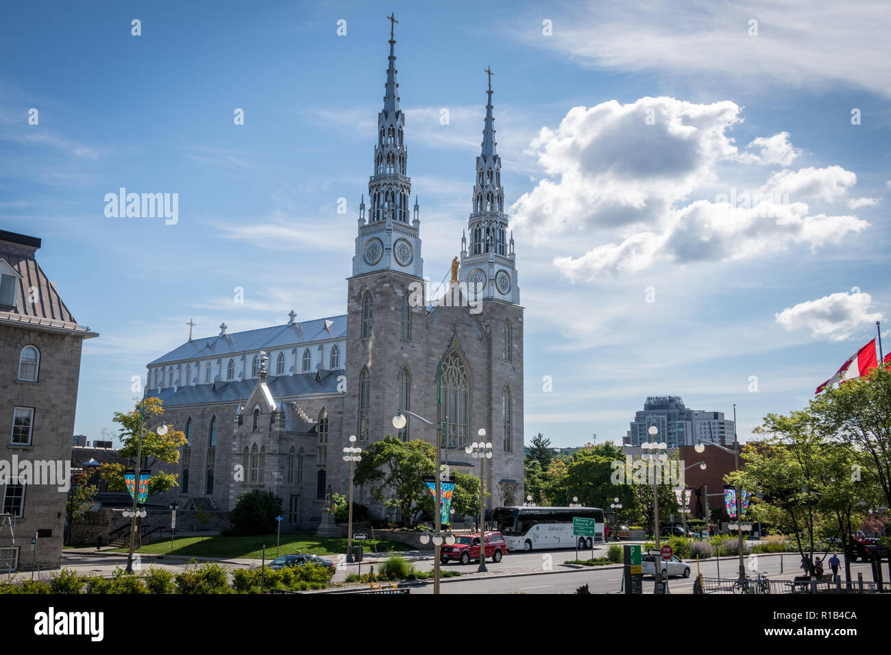 Die Notre Dame Basilica, Ottawa, Kanada Stockfoto