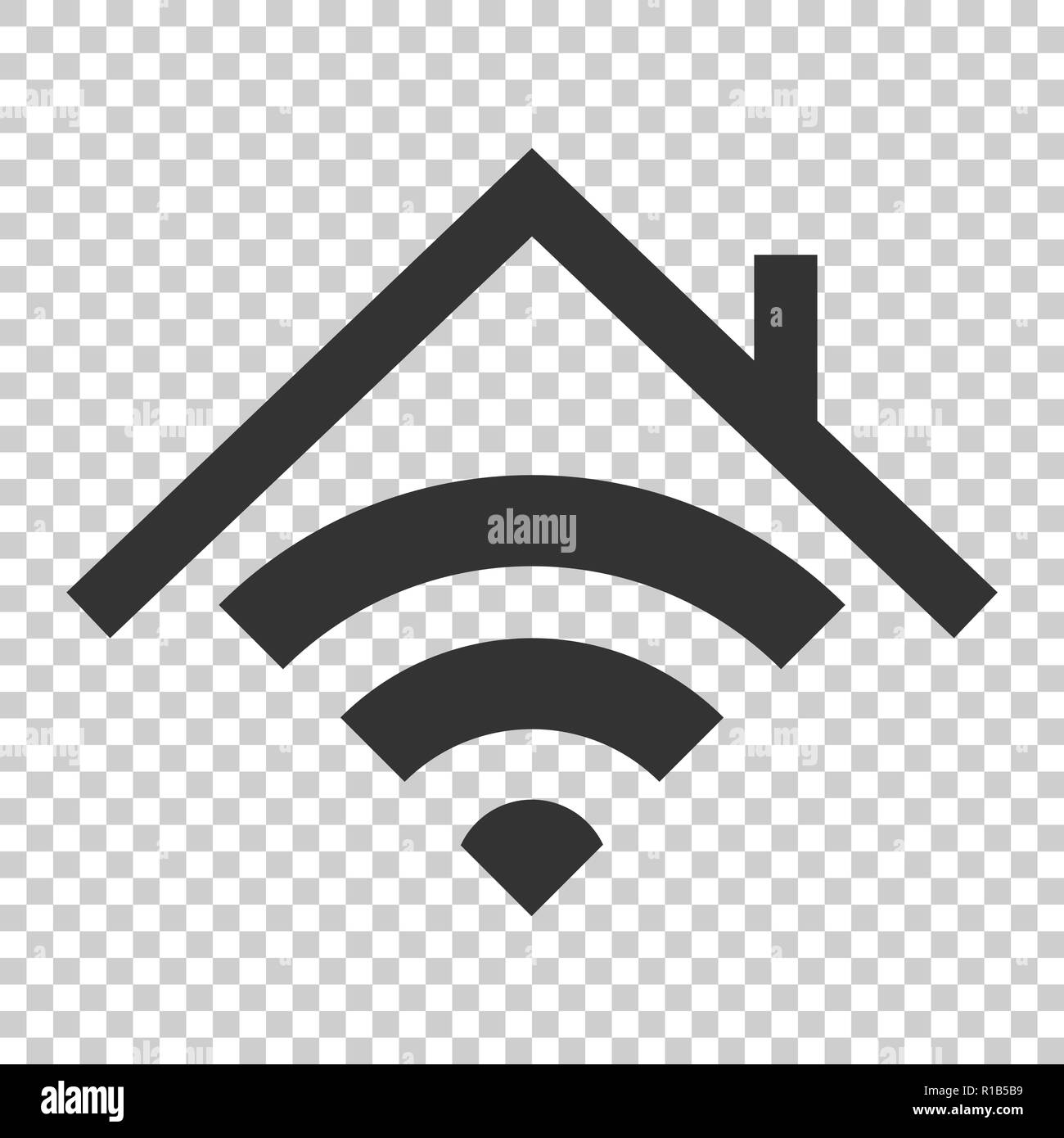 "Smart Home"-Symbol im flachen Stil. Haus Steuerung Vector Illustration auf isolierte Hintergrund. Smart Home Business Konzept. Stock Vektor
