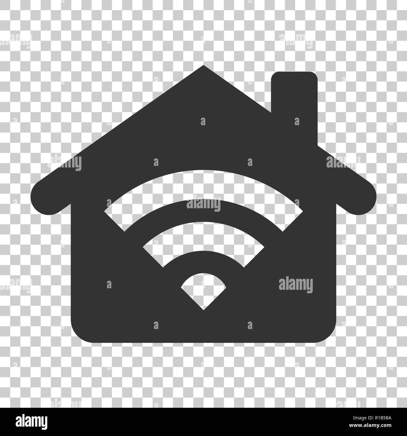 "Smart Home"-Symbol im flachen Stil. Haus Steuerung Vector Illustration auf isolierte Hintergrund. Smart Home Business Konzept. Stock Vektor
