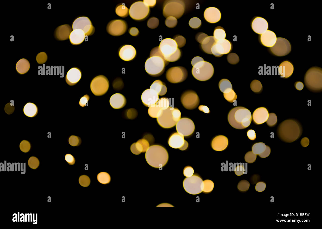 Verschwommenes Bild Hintergrund mit Defokussierten kreisrunden Licht Stockfoto