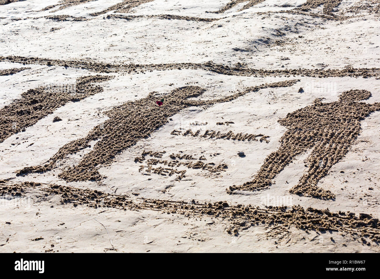 Dorchester, Dorset UK. 11. Nov 2018. Gemeinschaften in Großbritannien sammeln auf Stränden zu 100 Jahre seit dem Waffenstillstand und dem Ende des Ersten Weltkriegs markieren; zu sagen Danke und auf Wiedersehen, die Millionen von Männern und Frauen, die ihre Ufer während des Krieges verlassen, viele nie zurück. Danny Boyle's einzigartigen Seiten des Meeres Credit: Carolyn Jenkins/Alamy leben Nachrichten Stockfoto