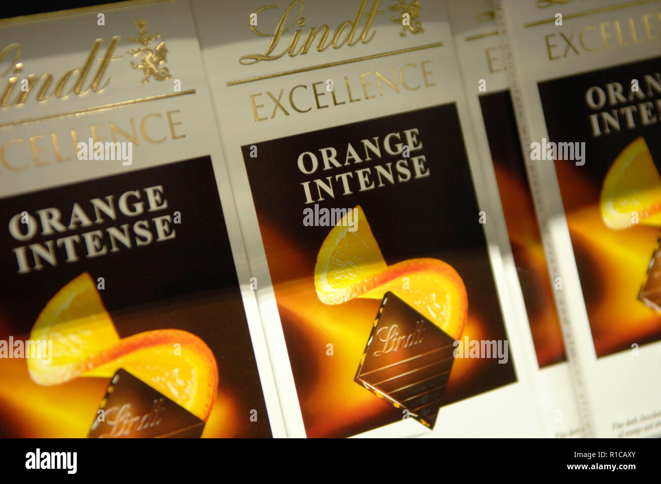 Lindt, Schokolade, Exzellenz, orange Intensiv Stockfoto