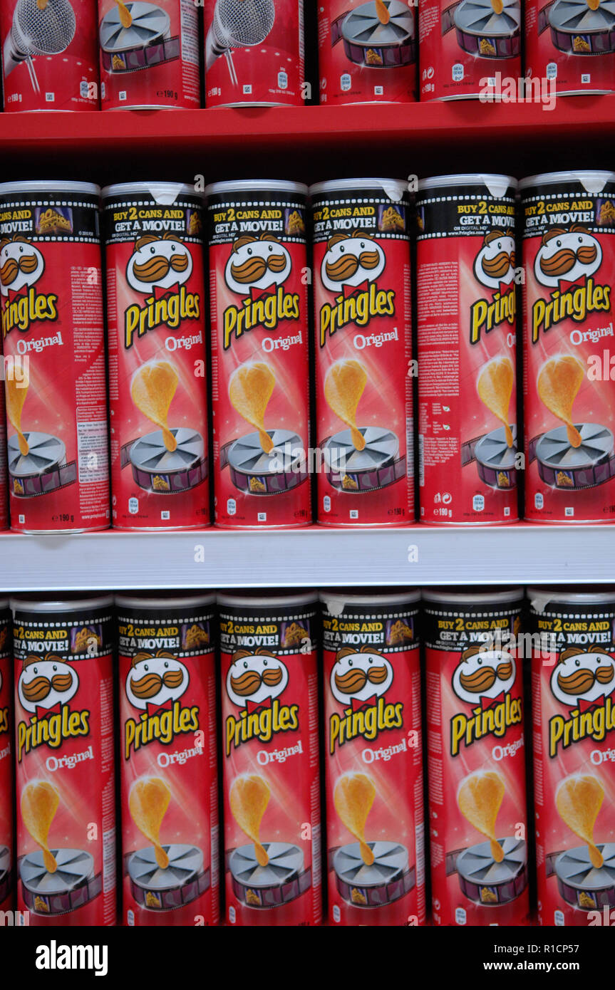 Pringles, Chips, Pommes frites Stockfoto