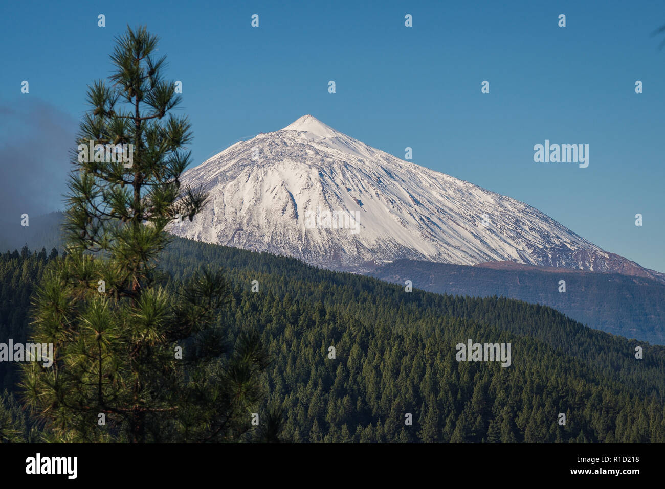 Teide, Teneriffa. Erstaunliche Berg in der Mitte der Insel. Beste touristische Attraktion der Kanarischen Inseln. Stockfoto