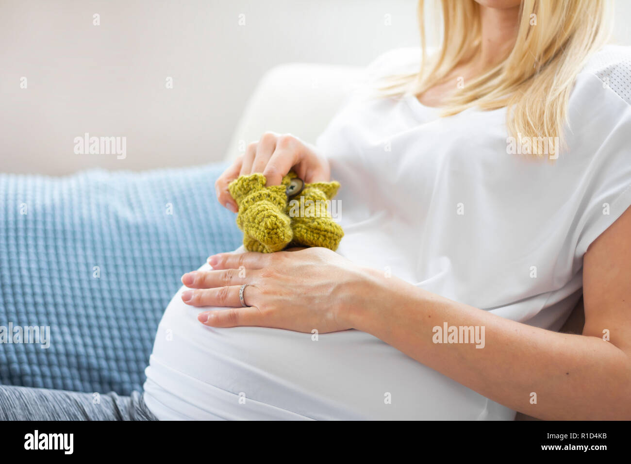 Schwangere Frau Baby erwarten Stockfoto
